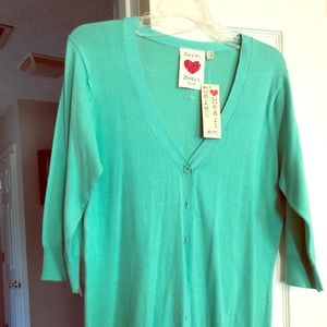 Mint green cardigan